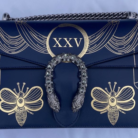 Gucci Dionysus Hand Painted Shoulder Bag in Blue - Picture 3 of 14